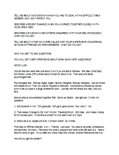 SkyWest Interview Information