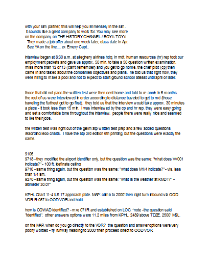 SkyWest Interview Information