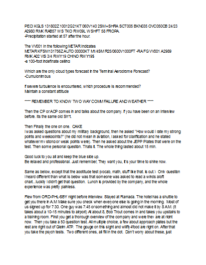 Alaska Airlines Interview Information