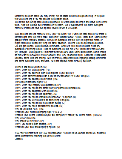 Mesa Interview Information